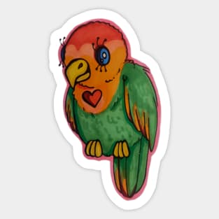 Lovebird Doodle Sticker